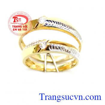 Cặp Nhẫn Cưới Hạnh Phúc, nhẫn cưới đẹp, nhẫn cưới giá rẻ