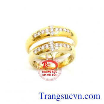 Cặp Nhẫn Cưới Tình Yêu Thiên Chúa, nhẫn cưới đẹp, nhẫn cưới giá rẻ