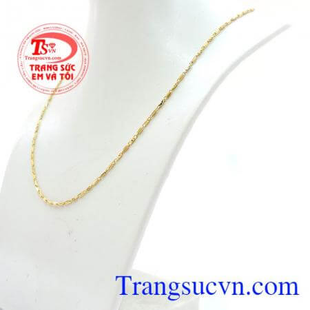 Dây chuyền nữ ổ khóa cá tính, dây chuyền vàng tây 10k sản xuất đẹp, thiết kế độc đáo với những khúc hình ổ khóa ý nghĩa mong muốn bên nhau lâu dài