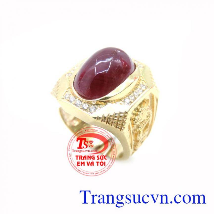 Nhẫn Nam Ruby Rồng Vàng Đẳng Cấp