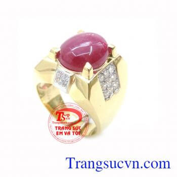 Nhẫn Nam Đá Ruby Tài Lộc