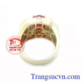 Nhẫn Nam Đầu Sư Tử Gắn Đá Ruby Tinh Tế là món quà tặng ý nghĩa cho người yêu thương