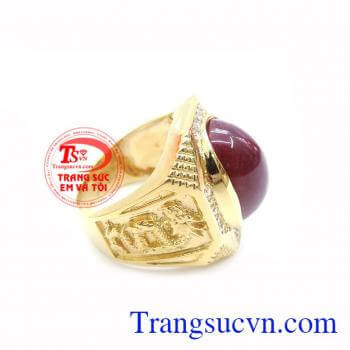 Nhẫn Nam Ruby Rồng Vàng Đẳng Cấp bền đẹp chất lượng, giao hàng nhanh trên toàn quốc