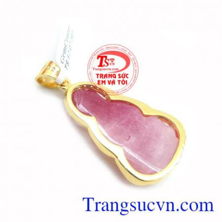 Mặt Phật Quan Âm Ruby Bọc Vàng 10k