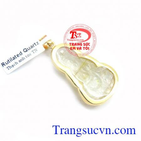 Mặt Quan Âm Rutilated Quartz