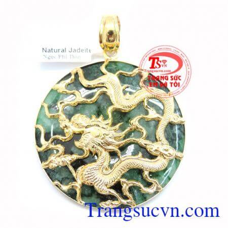 Mặt Ngọc Bọc Rồng Vàng 18K Sang Trọng