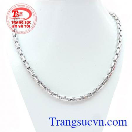 Dây Chuyền Nam Vàng Trắng 18K Italy chất lượng vàng đảm bảo