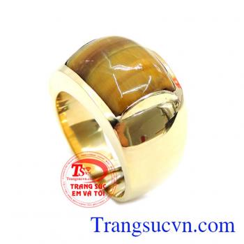 Nhẫn Nam Vàng Gắn Đá Mắt Hổ với thiết kế đơn giản nhẹ nhàng nhưng lại làm cho ta có cảm giác mạnh mẽ lịch sự. Sản phẩm uy tín chất lượng giao hàng trên toàn quốc.