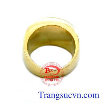 Nhẫn Nam Vàng Gắn Đá Mắt Hổ là món quà ý nghĩa cho người yêu thương