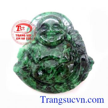 Phật Di Lặc Jadeite Loại A Xanh Đậm