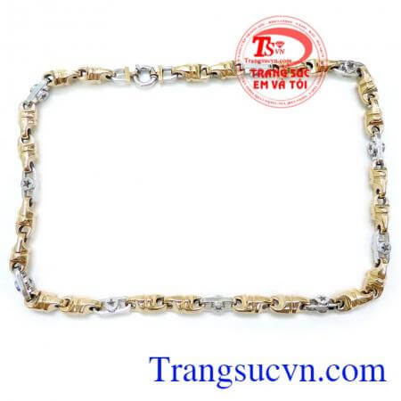 Dây Chuyền Nam 18K Đẳng Cấp nhập khẩu nguyên chiếc được thiết kế mạnh mẽ nam tính phù hợp cho nam đeo