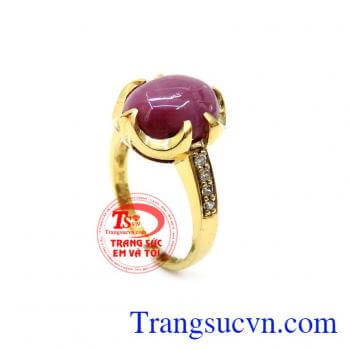 Nhẫn Nữ gắn Đá Ruby Thiên Nhiên quý phái dành cho phái đẹp