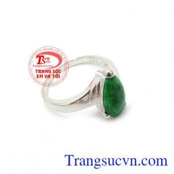 Nhẫn Nữ Vàng Trắng Gắn Đá Ngọc Cẩm Thạch chất lượng vàng đảm bảo. Nhẫn Nữ Vàng Trắng Gắn Đá Ngọc Cẩm Thạch, nhẫn nữ vàng tây, nhẫn nữ đẹp, nhẫn nữ gắn đá ngọc cẩm thạch thiên nhiên