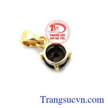 Có giấy kiểm định đá quý kèm theo,Bảo hành 1 năm,Giao Mặt dây đá Saphir TOÀN QUỐC. Mặt Dây Gắn Đá Saphire Đen Nhỏ Xinh