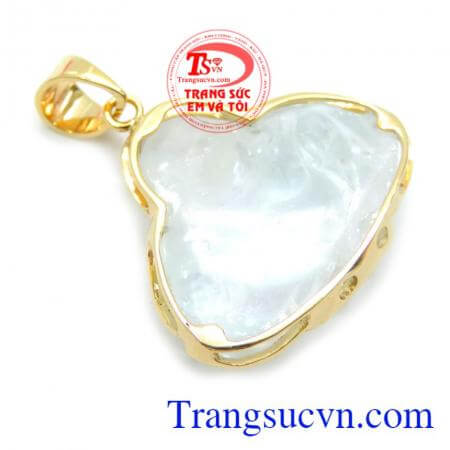 Mặt Phật Di Lặc Thạch Anh Bọc Vàng 14K