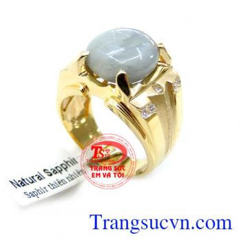 Nhẫn Saphire Nam Thể Hiện Đẳng Cấp chất lượng cao. Nhẫn Saphire Nam Thể Hiện Đẳng Cấp, nhẫn nam vàng tây, nhẫn nam đẹp