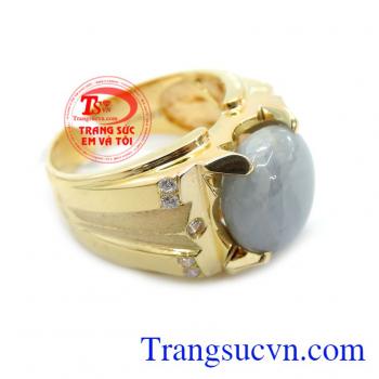 Nhẫn Saphire Nam Thể Hiện Đẳng Cấp chất lượng cao. Nhẫn Saphire Nam Thể Hiện Đẳng Cấp, nhẫn nam vàng tây, nhẫn nam đẹp