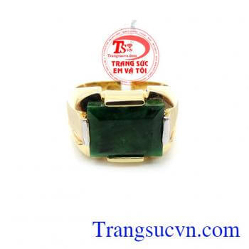 Nhẫn Nam Vàng 14K Jadeite Thiên Nhiên mang lại sự mạnh mẽ, cá tính và thời trang cho phái mạnh