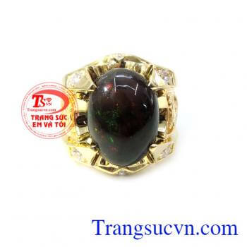 Nhẫn Nam Vàng Gắn Đá Opal Cao Cấp