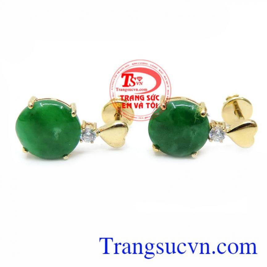 Bông Tai Ngọc Cẩm Thạch Yêu Thương