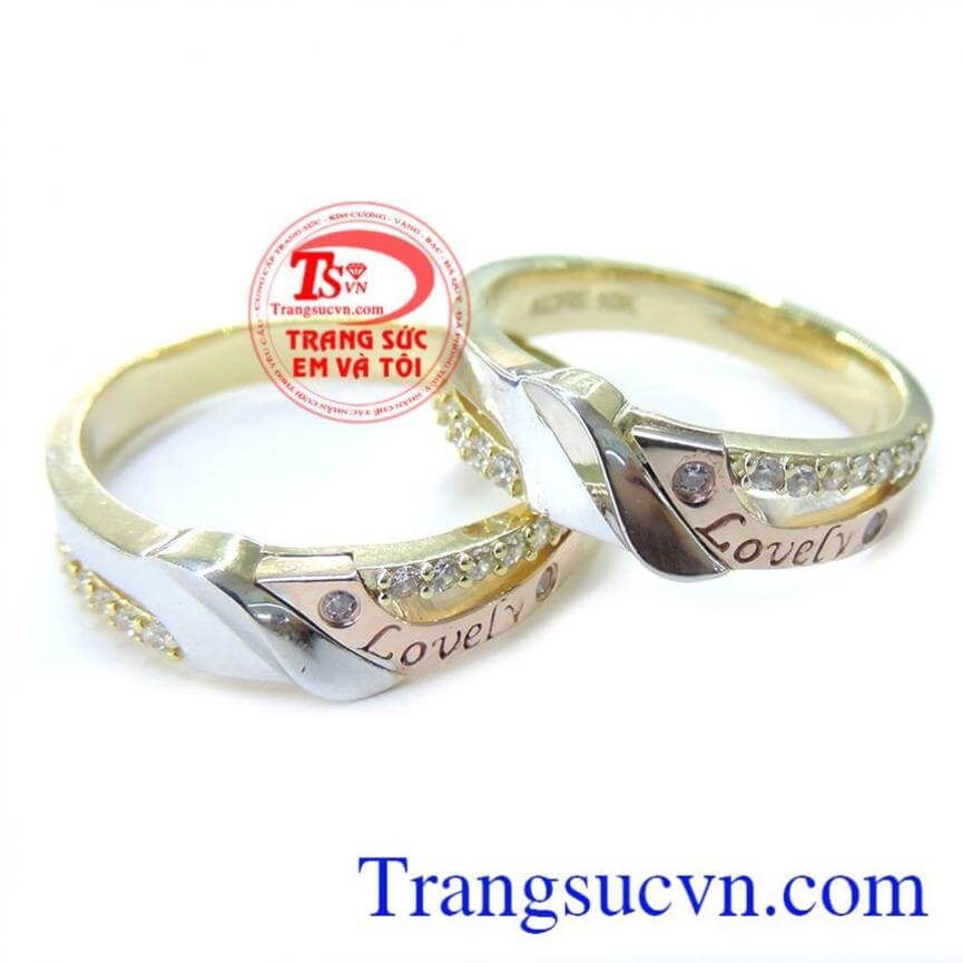 Cặp Nhẫn Cưới Lovely Sang Trọng