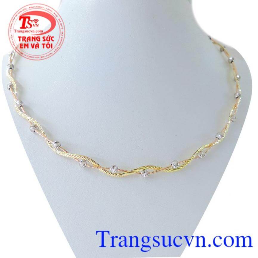 Kiềng vàng Ý bện độc đáo