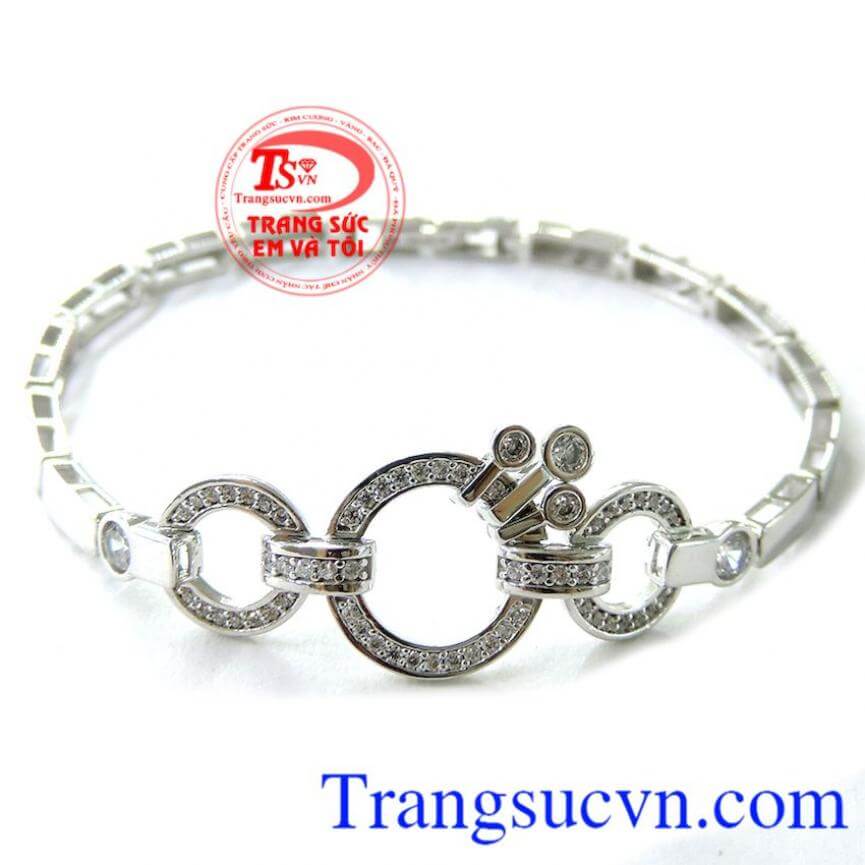 Lắc tay vàng trắng xinh cho nữ