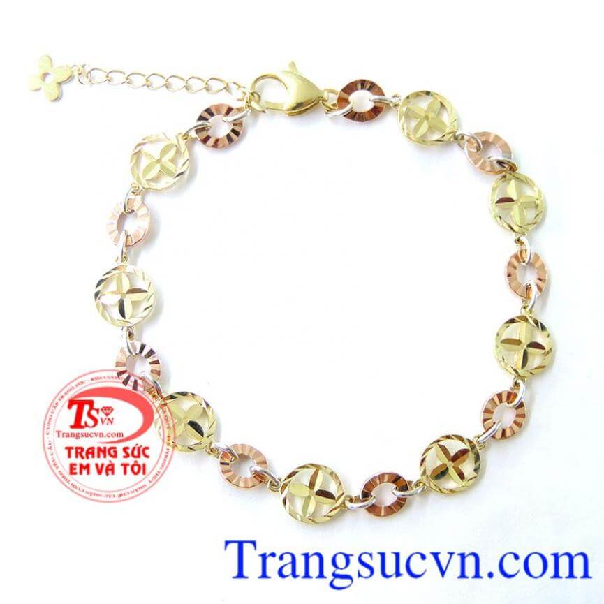 Lắc nữ hoa may mắn vàng 10k