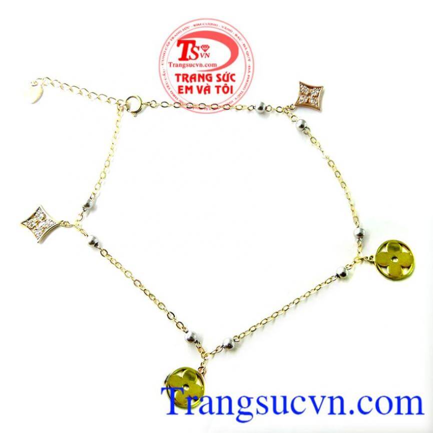 Lắc chân nữ vàng tây