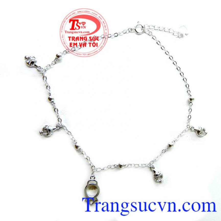 Lắc Nữ vàng trắng đeo chân