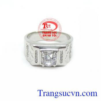 Nhẫn Nam Vàng Trắng 18K Năng Động thương hiệu uy tín, chất lượng, giao hàng nhanh trên toàn quốc