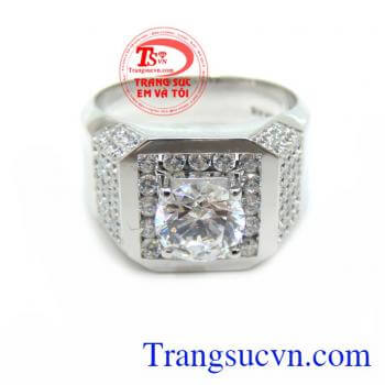 Nhẫn Nam Kim Cương Nhân Tạo 10K