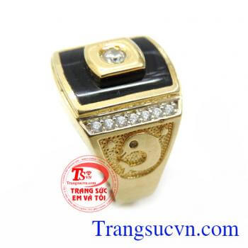 Nhẫn Nam Cá Heo Vàng Đeo hợp thời trang, chất lượng vàng đảm đeo bền đẹp sáng bóng