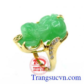 Nhẫn Nữ Tỳ Hưu Vàng 18K