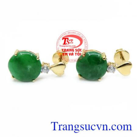 Bán Bông Tai Ngọc Cẩm Thạch Yêu Thương chất lượng cao.