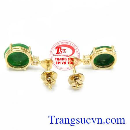 Bông Tai Ngọc Cẩm Thạch Yêu Thương