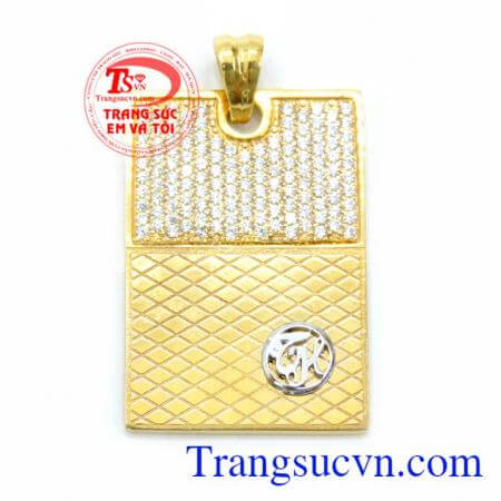 Mặt Dây Nam Chữ TH Phong Cách, mặt dây chuyền nam vàng tây, mặt dây nam đẹp