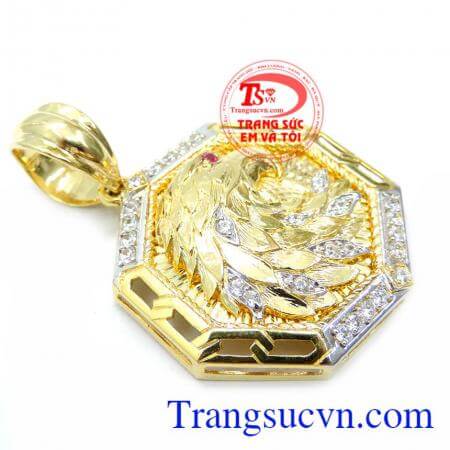 Mặt Nam Đại Bàng Dũng Mãnh kết hợp cùng dây chuyền nam vàng tây tạo thành bộ trang sức cho nam đẹp tuyệt vời
