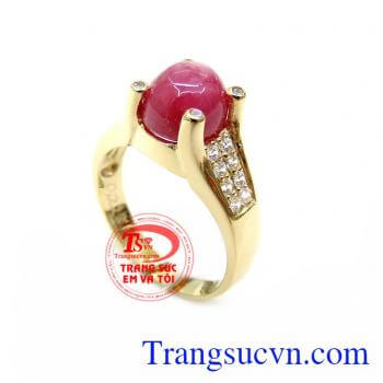 Chiếc Nhẫn Ruby Hộ Mệnh chất lượng cao. Chiếc Nhẫn Ruby Hộ Mệnh, nhẫn nữ vàng tây, nhẫn nữ đẹp