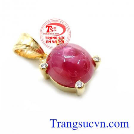 Mặt Dây Chuyền Đá Ruby Thiên Nhiên, mặt dây vàng tây, mặt dây chuyền nữ đẹp.