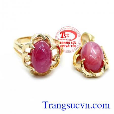 Nhẫn Nữ Đá Ruby Phong Thủy, nhẫn nữ vàng tây, nhẫn nữ đẹp. Mặt Dây Chuyền Ruby Tự Nhiên Hình Bầu, mặt dây chuyền vàng tây, mặt dây nữ đeo đẹp. Bộ Mặt Nhẫn Nữ Đá Ruby Phong Thủy