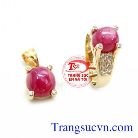 Bộ Mặt Nhẫn Nữ Ruby Hộ Mệnh