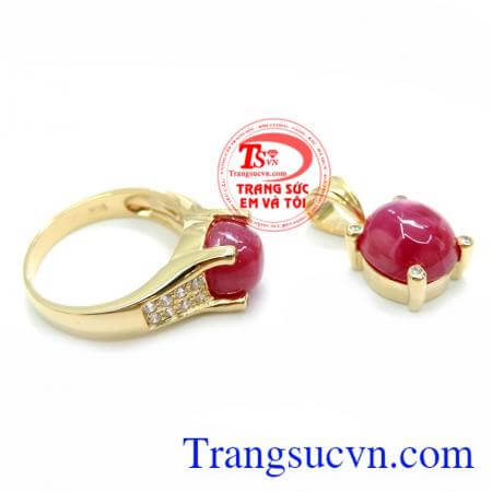 Mặt Nhẫn Nữ Ruby Hộ Mệnh