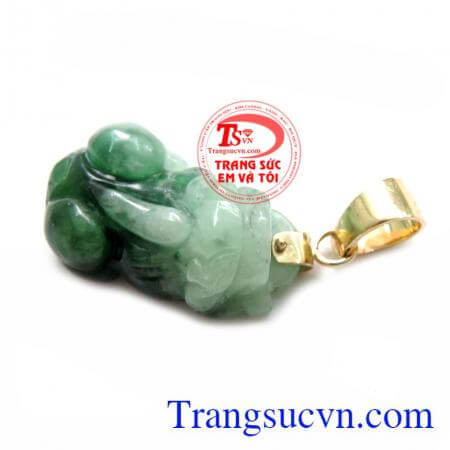 Mặt tỳ hưu ngọc cẩm thạch đẹp, mặt dây tỳ hưu đá quý phong thủy, cá tính, đem lại phú quý, tiền tài