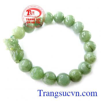 Chuỗi Ngọc Tỳ Hưu May Mắn, chuỗi đeo tay ngọc đẹp, ngọc cẩm thạch thiên nhiên.