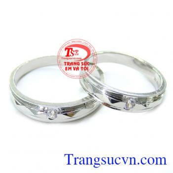 Cặp Nhẫn Hạnh Phúc Đong Đầy chất lượng vàng đảm bả