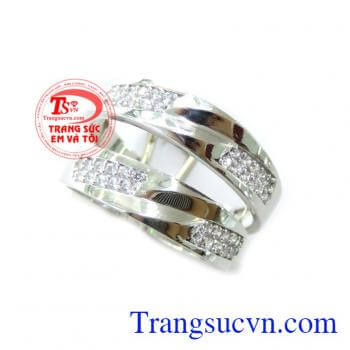 Nhẫn Cưới Vàng Trắng Cao Cấp chất lượng cao