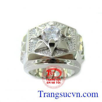 Nhẫn Nam Vàng Trắng Phong Cách thương hiệu uy tín, chất lượng, kiểu dáng sang trọng, tinh tế