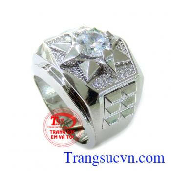 Nhẫn Nam Vàng Trắng Phong Cách chất lượng cao. Nhẫn Nam Vàng Trắng Phong Cách, nhẫn nam vàng tây, nhẫn nam 10k đẹp