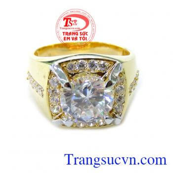 Nhẫn Nam Vàng Tây Đá 9ly làm tôn lên sự nam tính và tinh tế của phái mạnh,đeo nhẫn nam thể hiện sự may mắn và công danh